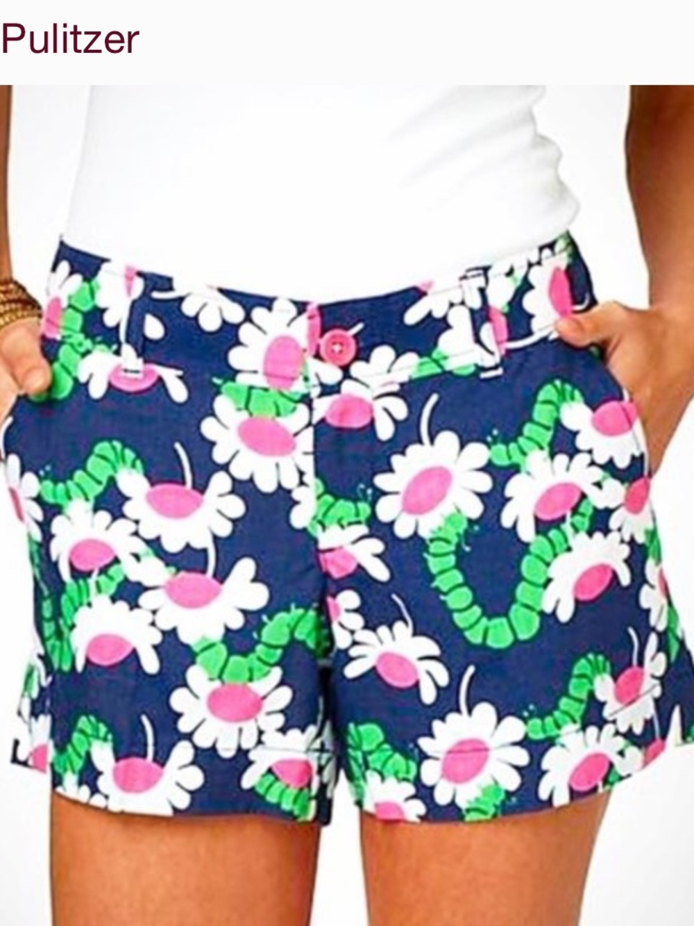 Lily Pulitzer Yum Yum Design Midrise Shorts, size 00
